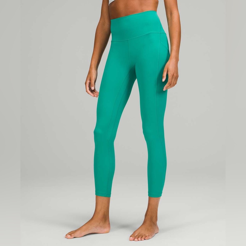 Lululemon Kelly Green Align Pant 25” *Pockets Size 14